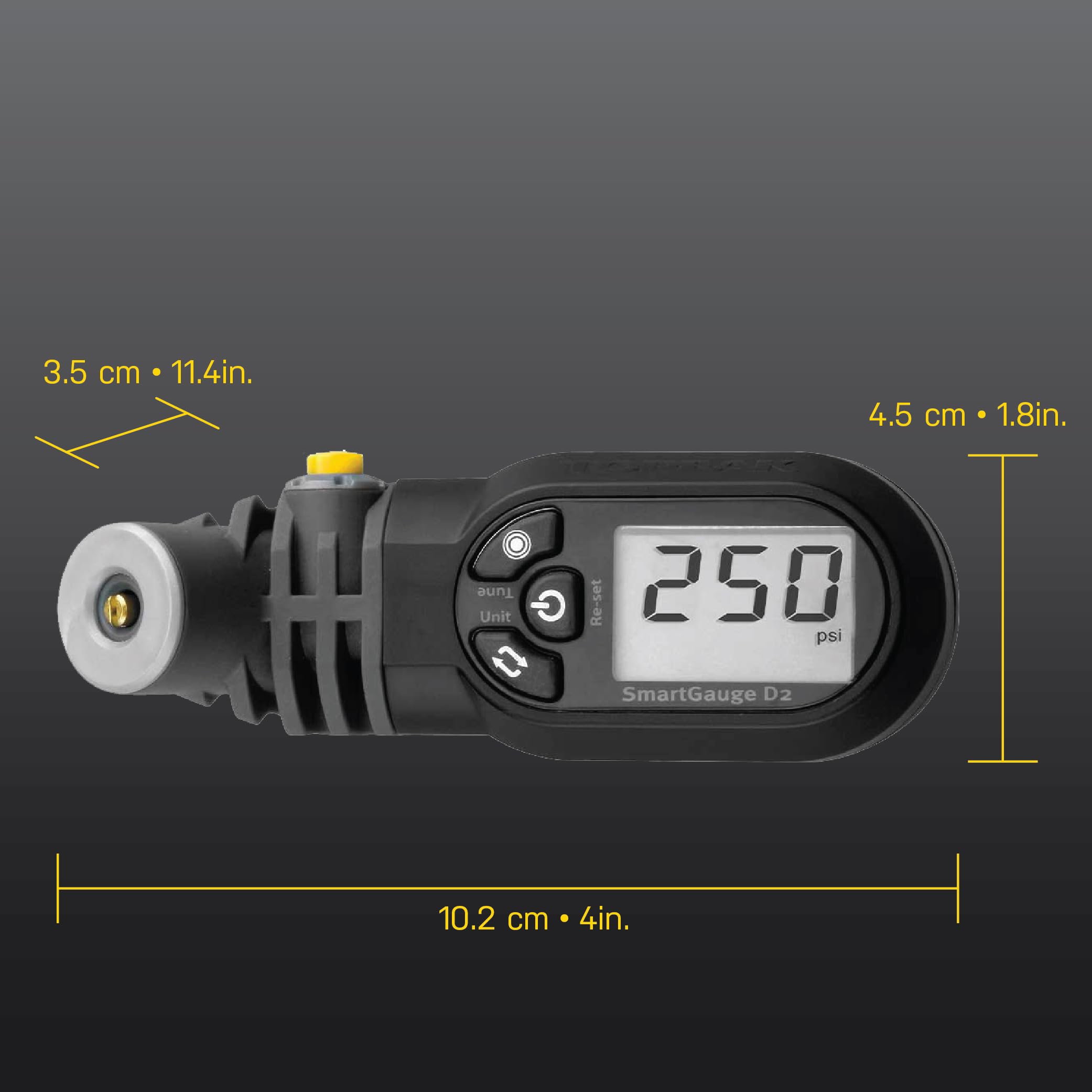 Topeak D2 Smartgauge Black/Grey, One Size