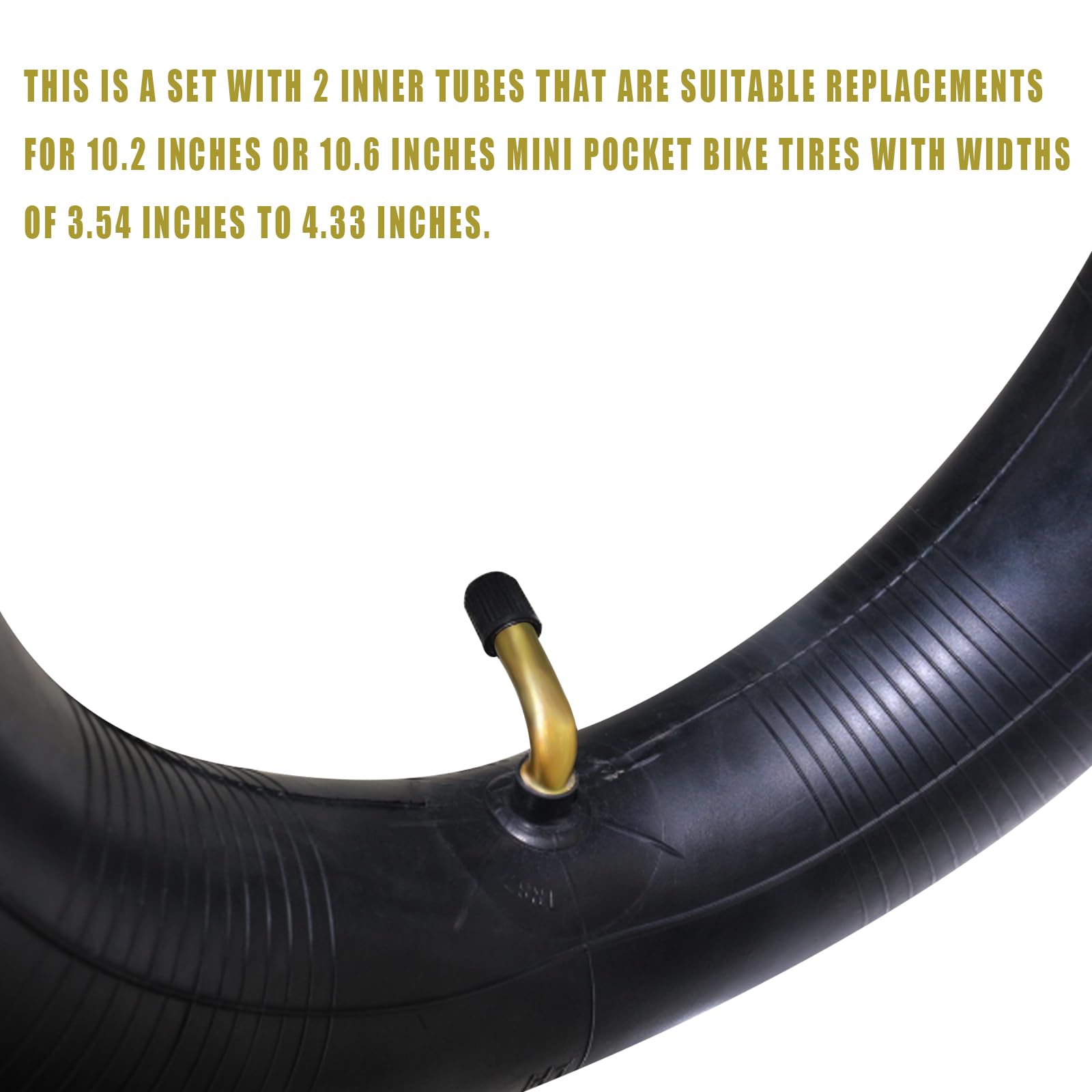 Dehe 90/65-6.5 110/50-6.5 Tire Inner Tube With Angled Valve Stem For 38Cc 47Cc 49Cc Mta1 Mta2 Cag Mx3 Gp-Rsr Mini Pocket Bike Di