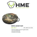 Hme 360 Rotating Versatile Quiet Swivel Bucket Seat With Convenient Carry Handle - 350 Lb Weight Capacity; 2'' Height; Fits 4.5