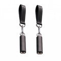 Heavenglow Black Workout Grip Handles Metal Hardware Ribbed Grip Handle Conical Hanging Handle | Home Gym Attachments | Strength