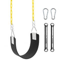 Swing Set Seat with Metal Triangle Ring & 66Inch Anti-Rust Chains, Swing Replacement Accessories with Snap Hooks & Hanging Strap