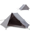 Backpacking Tent, 2 Person Tent Waterproof Windproof Compact, 20D SIL-Coated Nylon, Single Layer, Ultralight 3 Season Tent for C