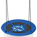 LDAILY Moccha Flying Saucer Tree Swing - Giant 40 Round With Metal Frame, Adjustable Hanging Rope, Waterproof 600D Oxford Cloth 