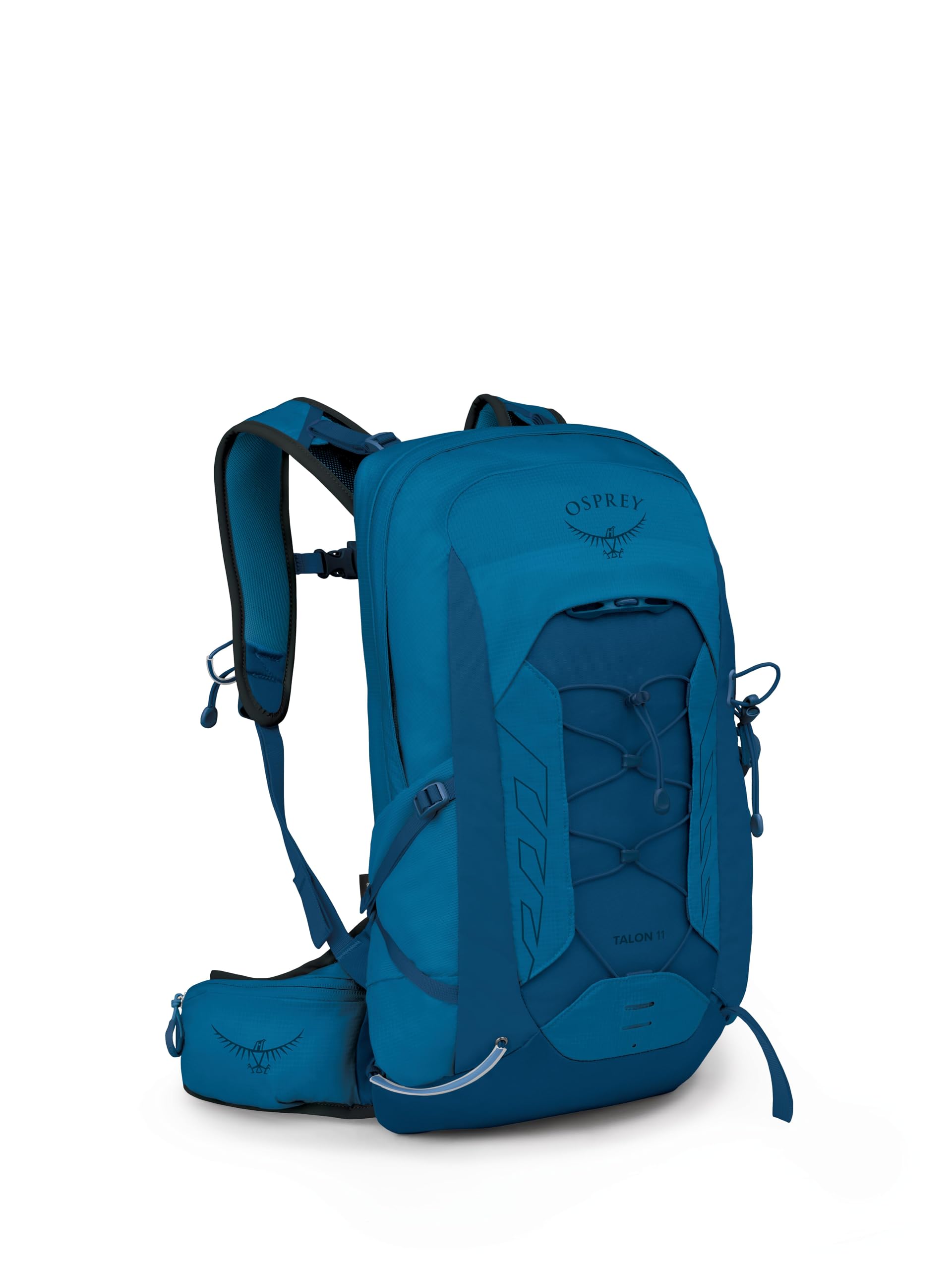 Osprey Talon 11L Mens Lightweight Hiking Backpack - Small Daypack for Travel & Camping, Scoria Blue/Night Shift