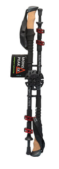 Mons Peak Ix Tiger Paw 7075 Trekking Poles, Black, Adjustable Height