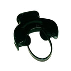 Trident Comfort Bite Mouth Piece With Roof Of Mouth Bridge And Rolled Edges (Black)