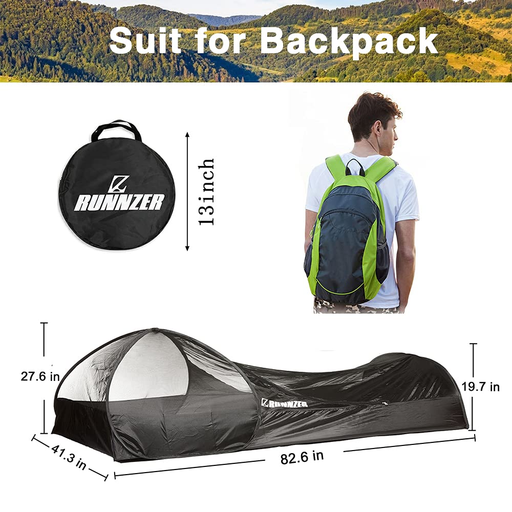 L Runnzer Pop-Up Single Mosquito Tent, Mosquito Camping Net For Sleeping Outdoor Camping Traveling