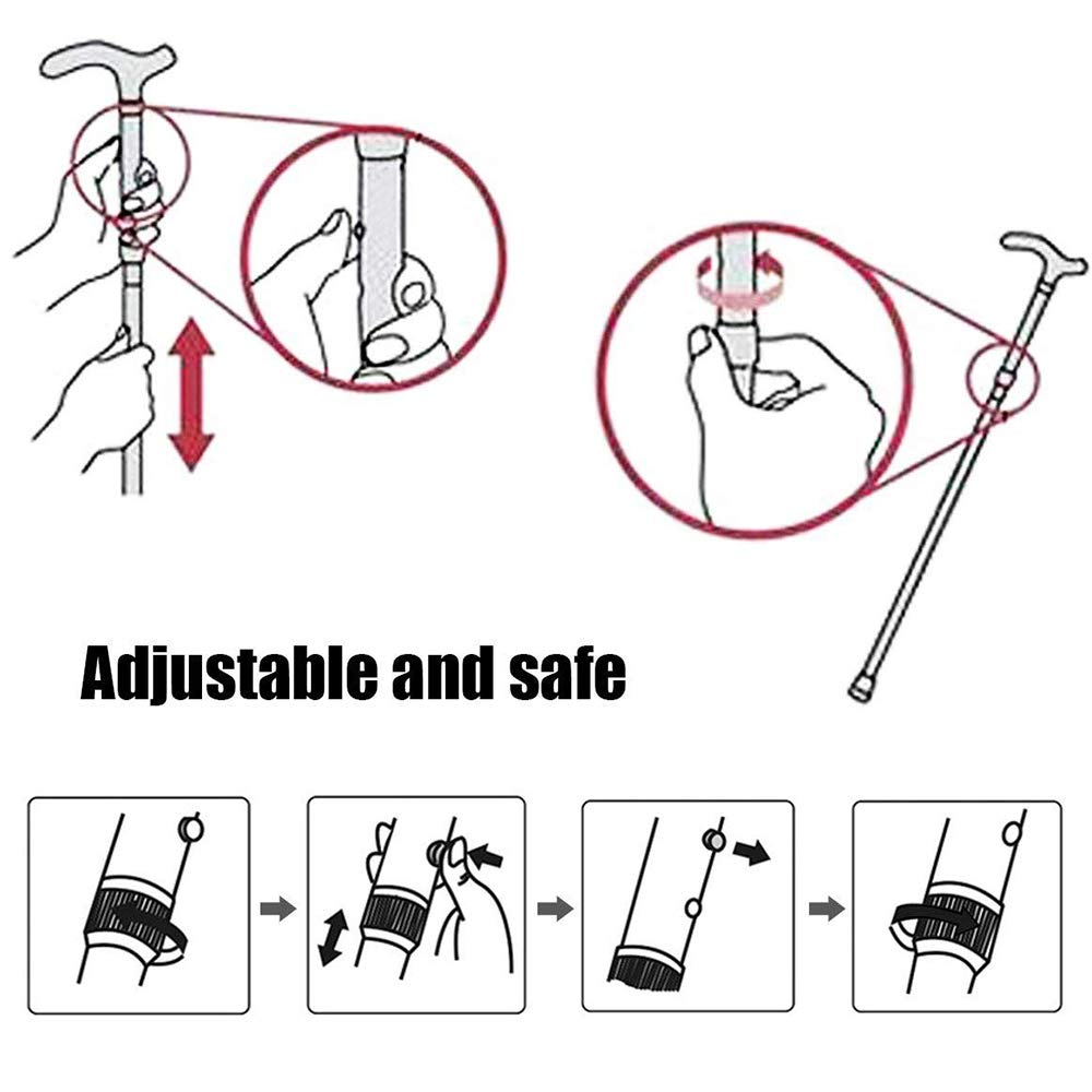 Fullgaden Upgraded Version Hiking/Trekking/Camping Stick&Pole Foldable, Portable, Adjustable Hand Walking Cane, Mountaineering C