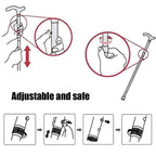 Fullgaden Upgraded Version Hiking/Trekking/Camping Stick&Pole Foldable, Portable, Adjustable Hand Walking Cane, Mountaineering C