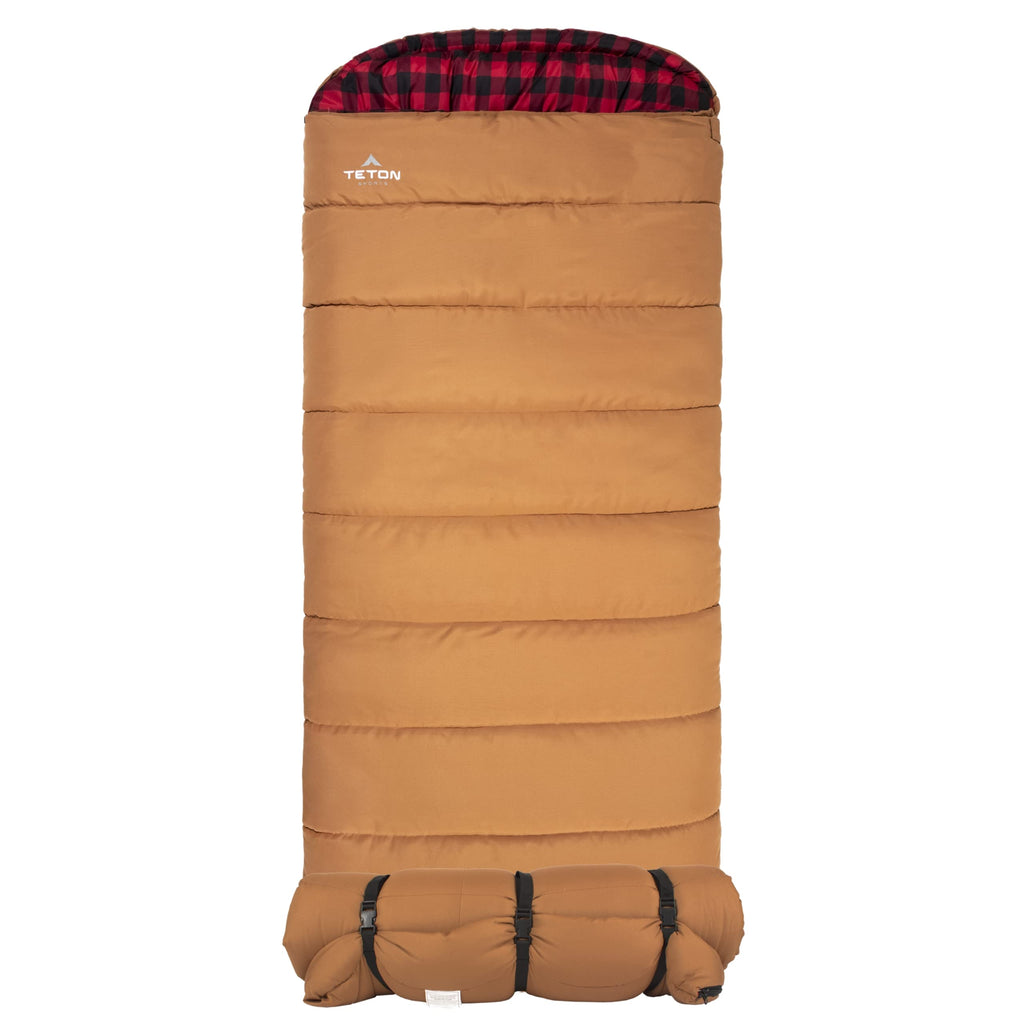 Teton Sports Deer Hunter Sleeping Bag - Warm Camping Sleeping Bag; Tough Canvas Shell; Camping, Hunting, Fishing And Cold Weathe