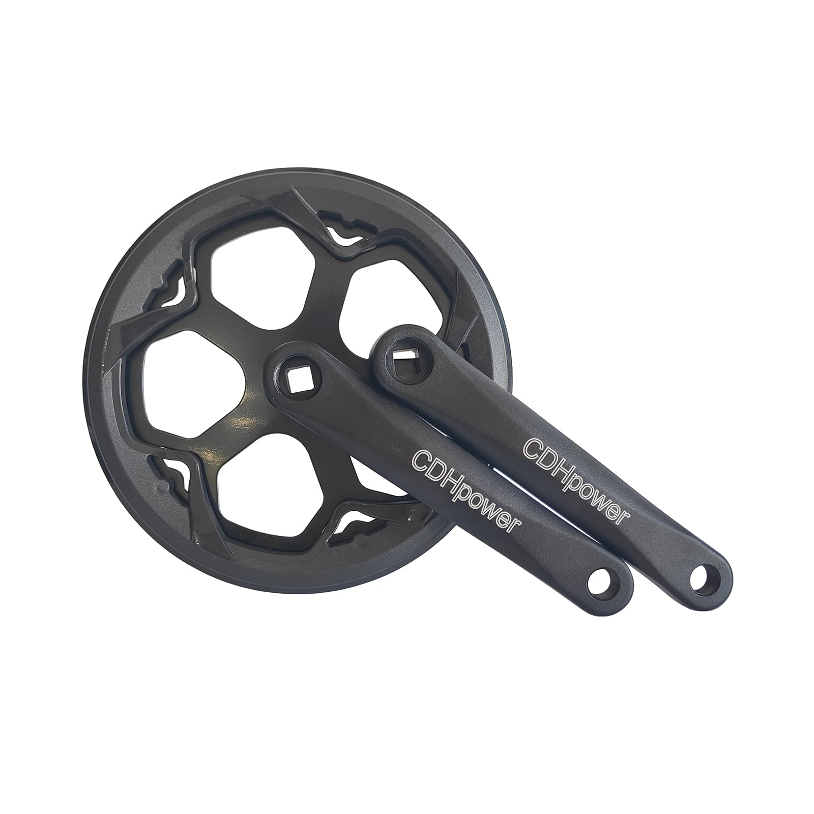 CDHPOWER CHPOWER Bike Crankset 1 Piece/Single 48T/ 52T Steel Chainring with Chain Cover 170mm Aluminium Alloy Arm for Single Spe