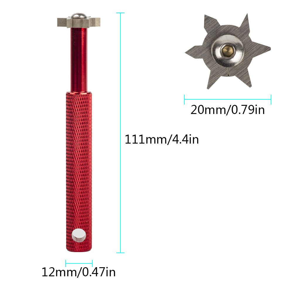 Hifrom Groove Sharpener With 6 Heads - Golf Re-Grooving Tool And Cleaner For All Irons Pitching Sand Lob Gap And Approach Wedges