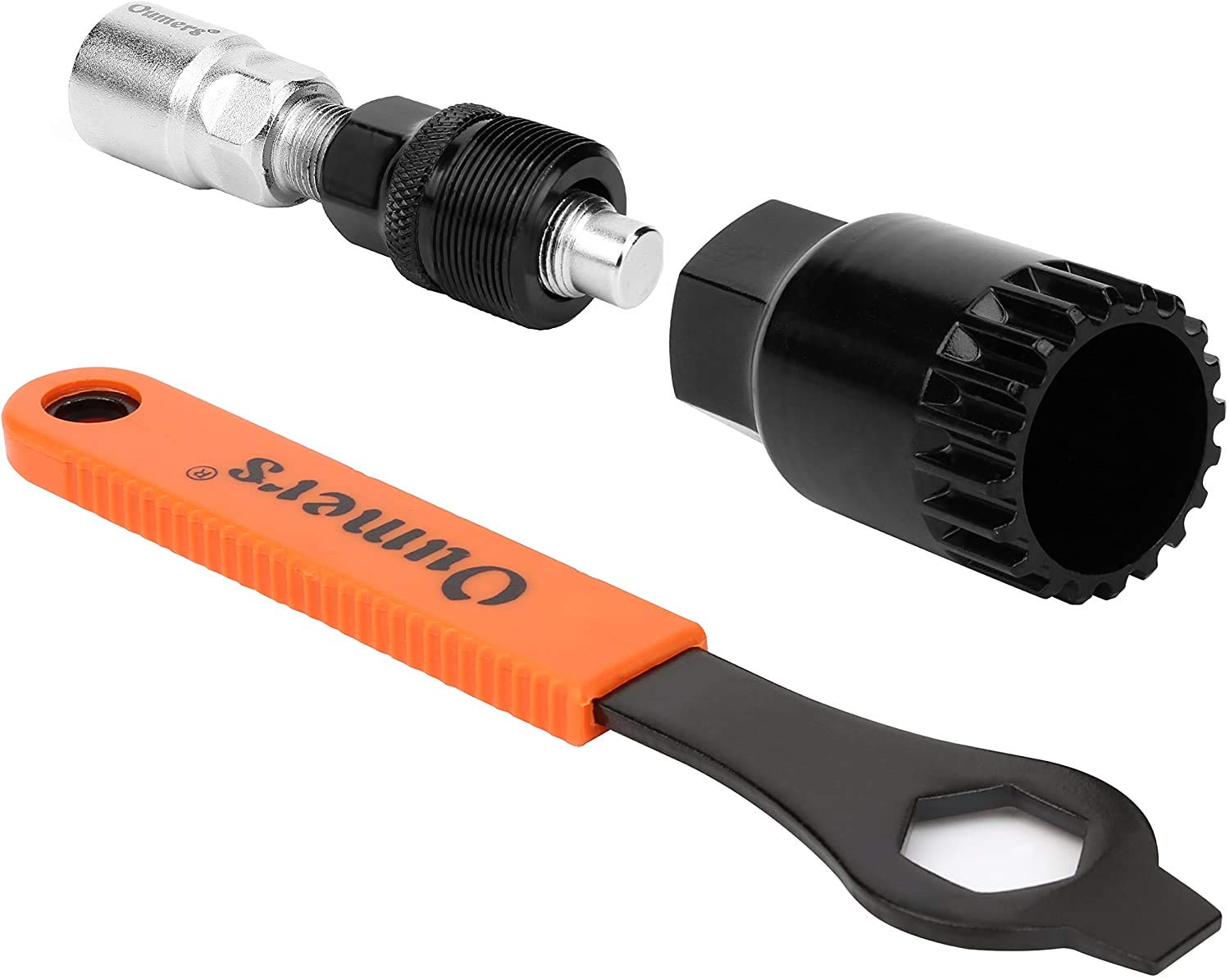 Oumers Bike Crank Extractor And Bottom Bracket Remover With 16Mm Spanner Wrench, Bicycle Crank Removal Tool Crank Puller Tool-Bi