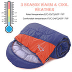 Kuzmaly Camping Sleeping Bag 3 Seasons Lightweight &Waterproof With Compression Sack Camping Sleeping Bag Indoor & Outdoor For A