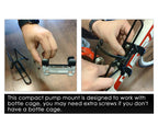 Mini Bike Pump Bracket (Note: Fits For Pump In Diameter 0.94-1.06 In/2.4-2.7 Cm) Road Bike Hand Pump Holder Bicycle Frame-Mounte
