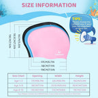 Kids Long Hair Swim Cap For Girls Boys, 3 Size Silicone Swimming Cap For Age 1-15 Toddler Children Teens, Waterproof Swim Hats B
