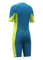 Hevto Kids Wetsuit Shorty Boys Girls Toddler Youth Size 14 Year 2Mm Neoprene Wet Suit Front Zip Thermal Swimming In Cold Water (