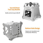 Lixada Camping Wood Stove Folding Lightweight Stainless Steel Wood Burning Backpacking Stove For Outdoor Cooking Picnic Hunting