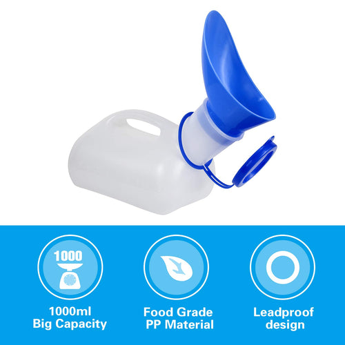 Awoken Unisex Urinal, Portable Toilet Urinal For Men And Women, Pee Bottle With A Sealed Lid And Funnel For Elderly Kids And Pat