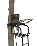 Muddy Odyssey XTL Ladder Stand - 20 Height Durable Steel Outdoor Hunting Silencer Technology Tree Stand with Padded Flip-Back S