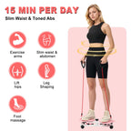 Waist Twister Machine With Resistance Bands - 300 Lbs Weight Capacity, Non-Slip Twist Board, Noiseless Ab Twister For Belly Fat