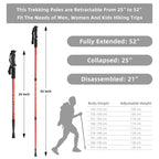 Aihoye Hiking Trekking Poles, 2 Pack Collapsible,Lightweight, Anti Shock, Hiking Or Walking Sticks,Adjustable Hiking Pole For Me