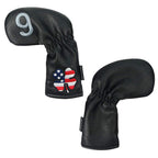 Craftsman Golf 11Pcs /Set (4,5,6,7,8,9,A,S,P,L,X) Usa Us Flag Clover Leather Black Iron Covers Headcover