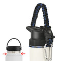 Miracredo Paracord Handle For Hydro Flask 2.0 Wide Mouth Water Bottle With Ring, Handmade Hydro Flask Water Bottle Accessories,