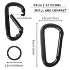 Carabiner Caribeener Clips, 3 Heavy Duty Carabiner For Hammocks, Camping Accessories, Hiking, Keychains, D Shaped Spring Hook Ca