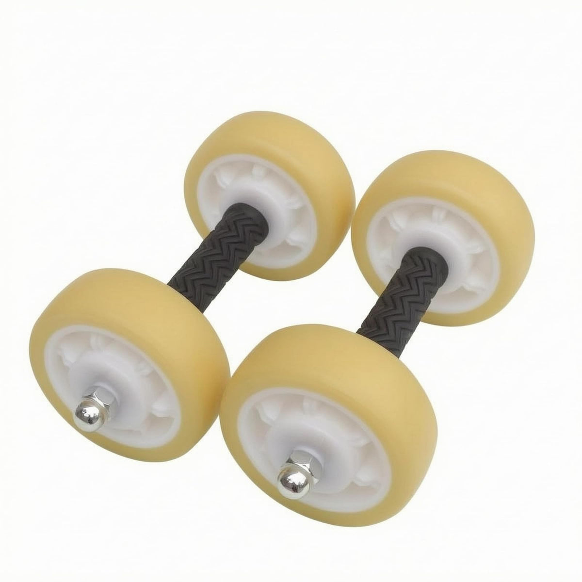APIRILY Textured Handle FourWheel Ab Roller Rubber Wheels 4Wheel Ab Roller SlimProfile Fitness Equipment Compact, 12.5CM | Ab