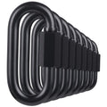 BEWISHOME D Shape Locking Carabiner, Black Quick Links,8 PCS Chain Links, Heavy Duty Chain Connector,Black,HDK04H
