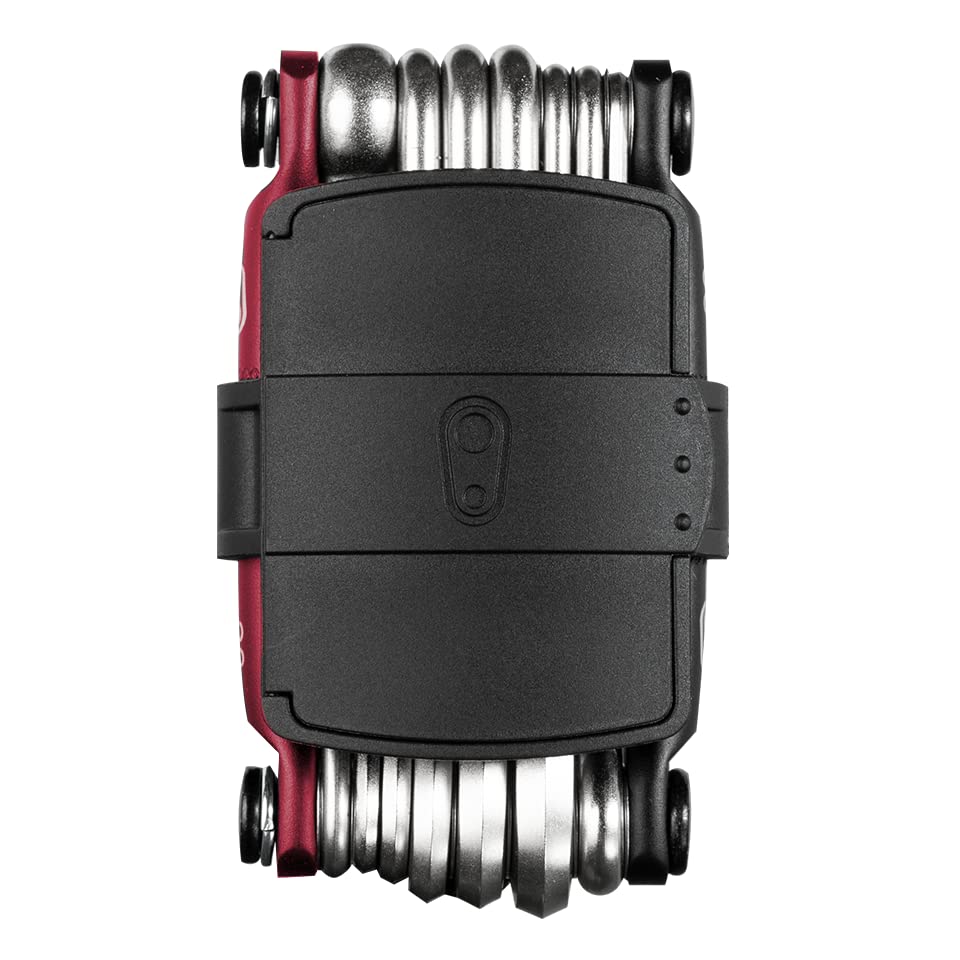 Crankbrothers Multi Tool M 20 Bike Tool - Mtb Multi-Tool Black & Red - 20 Bicycle Tools (20 In 1 Tool), Ergonomic And Lightweigh