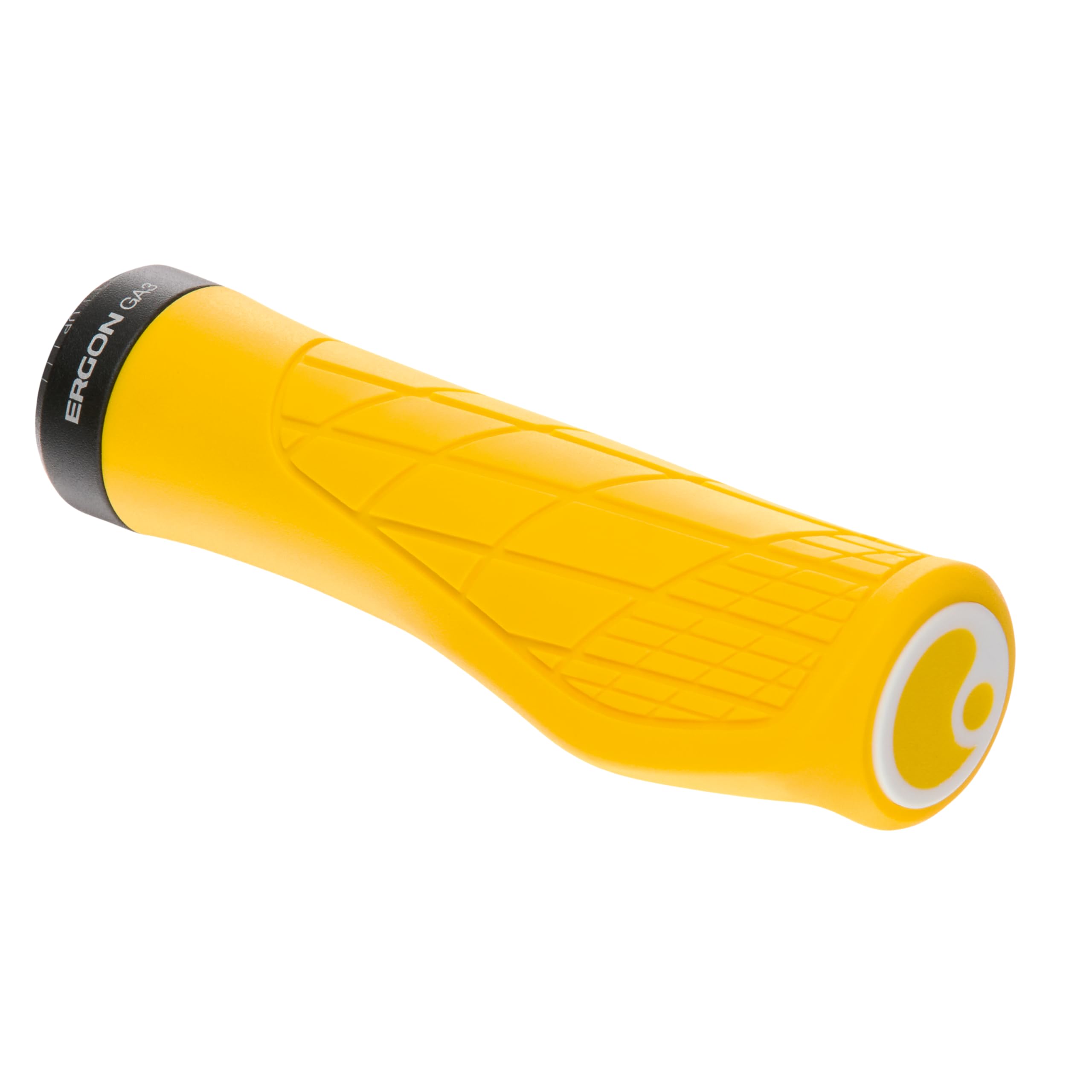 Ergon GA3 Ergonomic Lock-On MTB Grips - Winged Design for Mountain Bike Comfort and Wrist Support, Yellow Mellow, Large