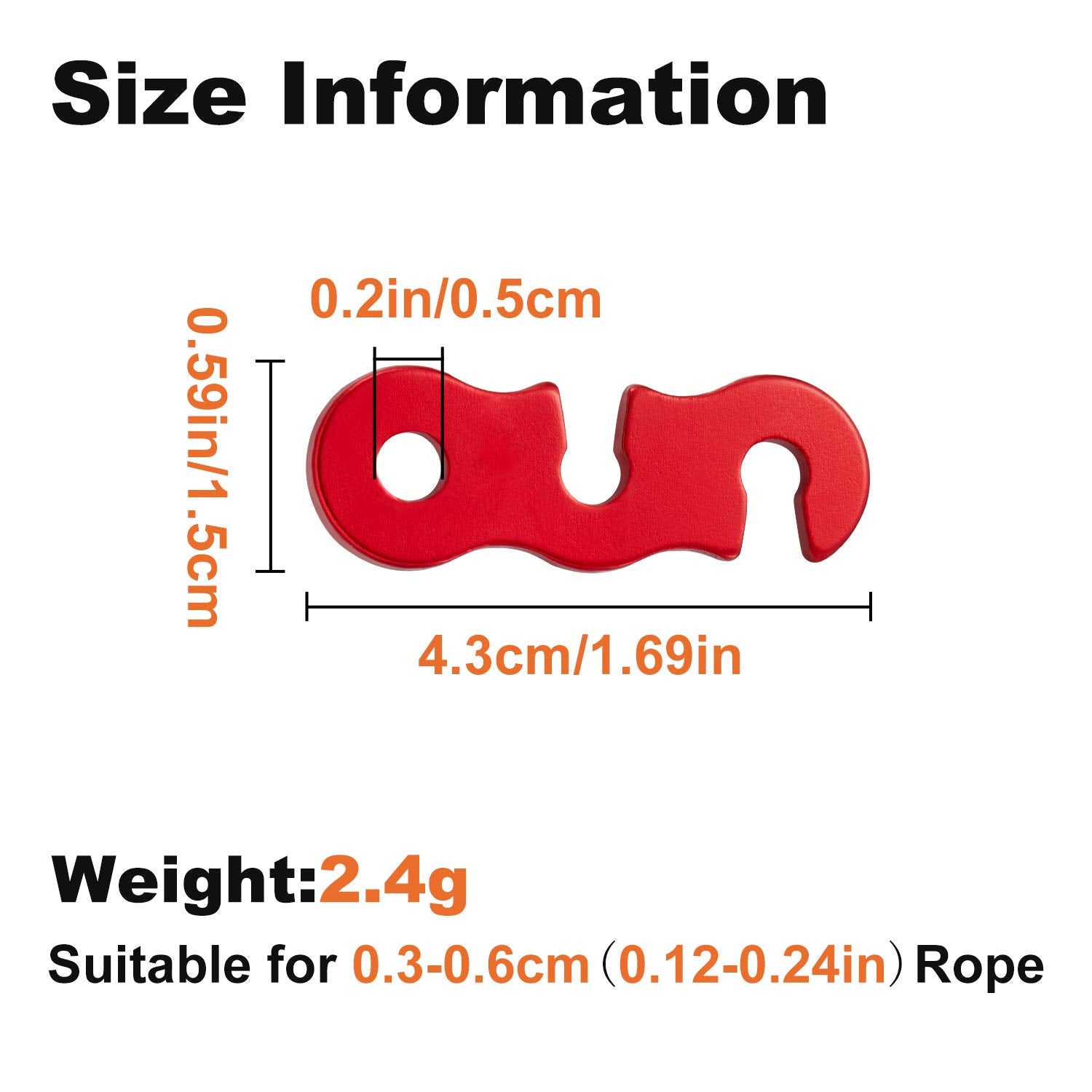 Satinior 20 Pieces Guyline Tensioner Aluminum Alloy Guy Line Cord Adjusters Tent Rope Tensioners Paracord Tensioner For Outdoor