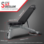 Joroto Md80 Adjustable Weight Bench - 1000 Lbs Load Utility Workout Benches For Full Body Upright, Incline, Decline, And Flat Ex