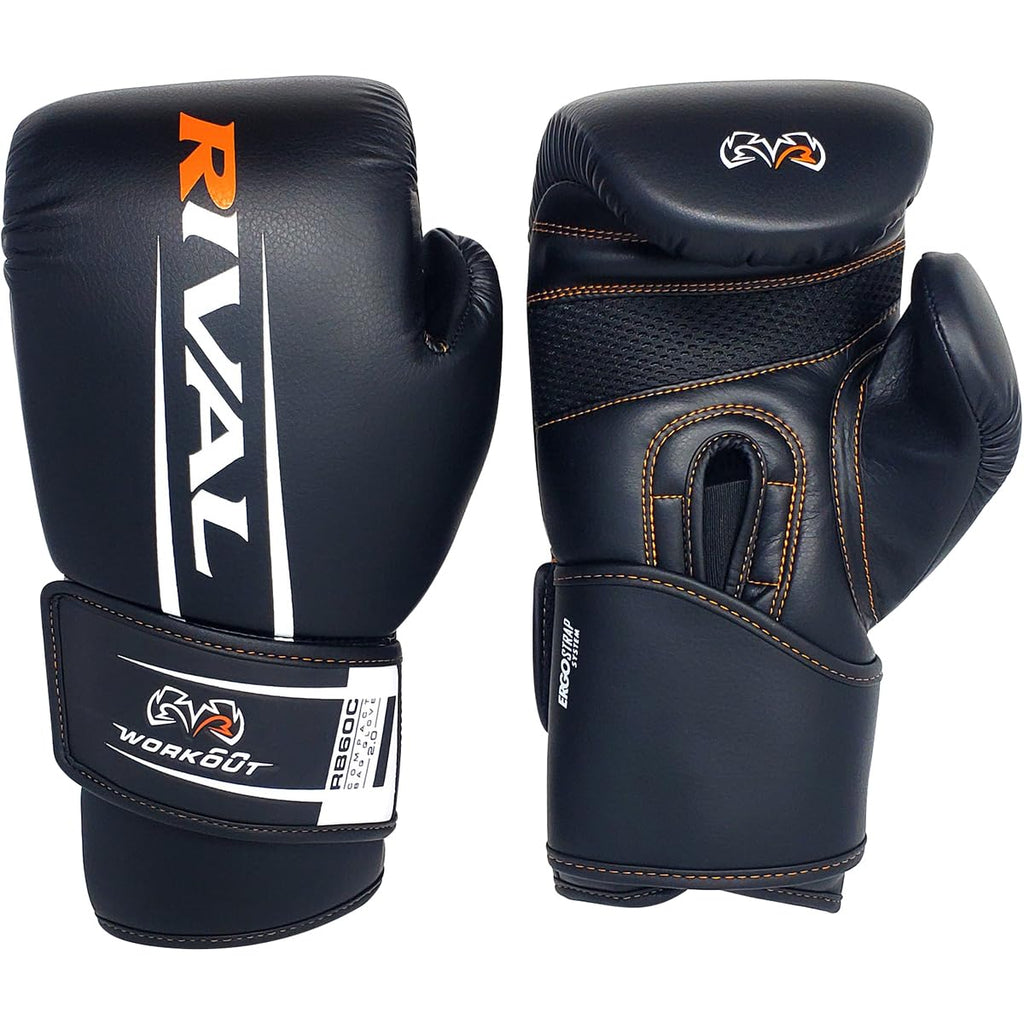 Rival Boxing Rb60C 2.0 Workout Compact Bag Gloves, Hook And Loop Closure - Ergonomic Fit, Soft Inner Lining, And Pre-Formed Pro