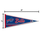Rico Industries Nfl Football Buffalo Bills Classic 12'' X 30'' Felt Wall D  Cor Pennant - Great For Home/Bed Room/Man Cave D  Co