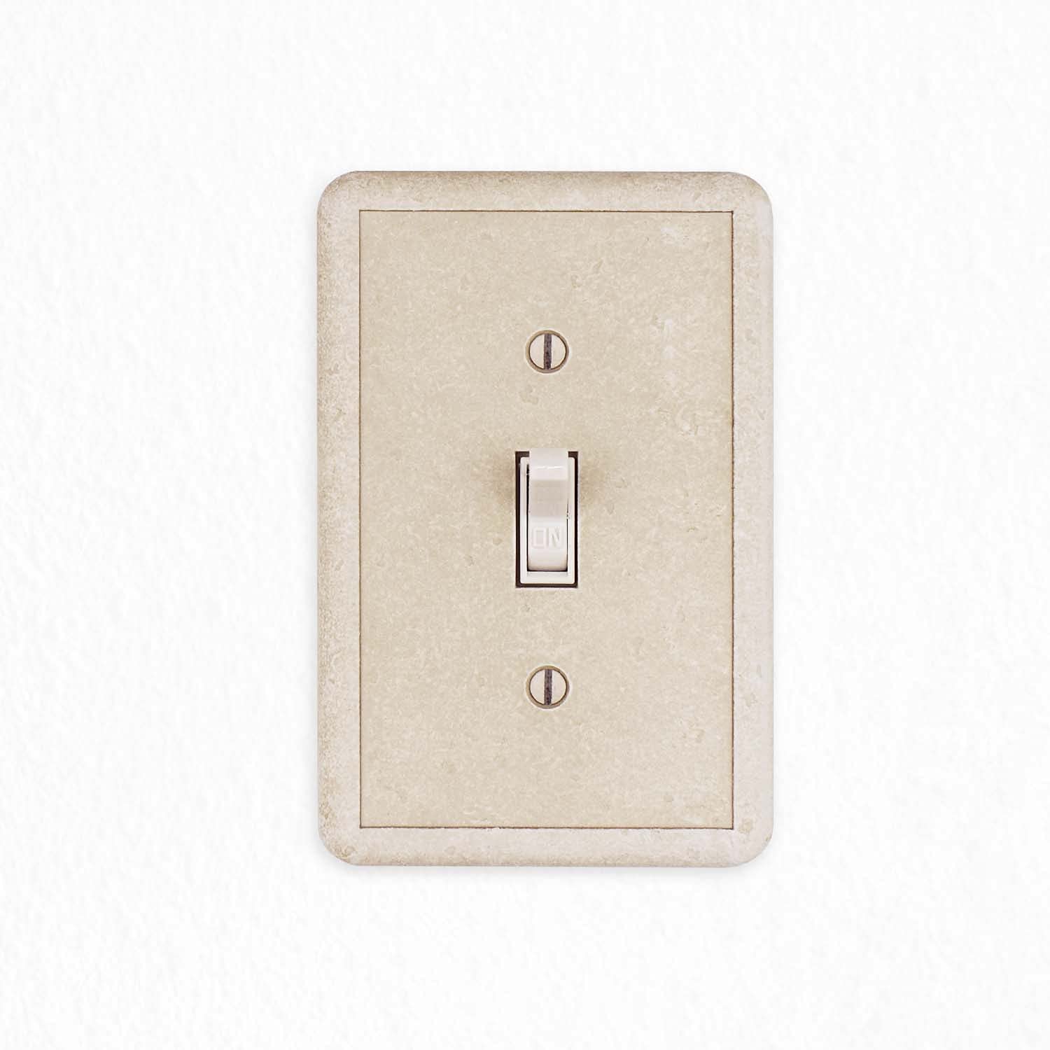 Questech Dacor Single Toggle Light Switch Cover, 1-Gang Electrical Wall Plate, Single Switch Standard Size Receptacle Cover, Dec