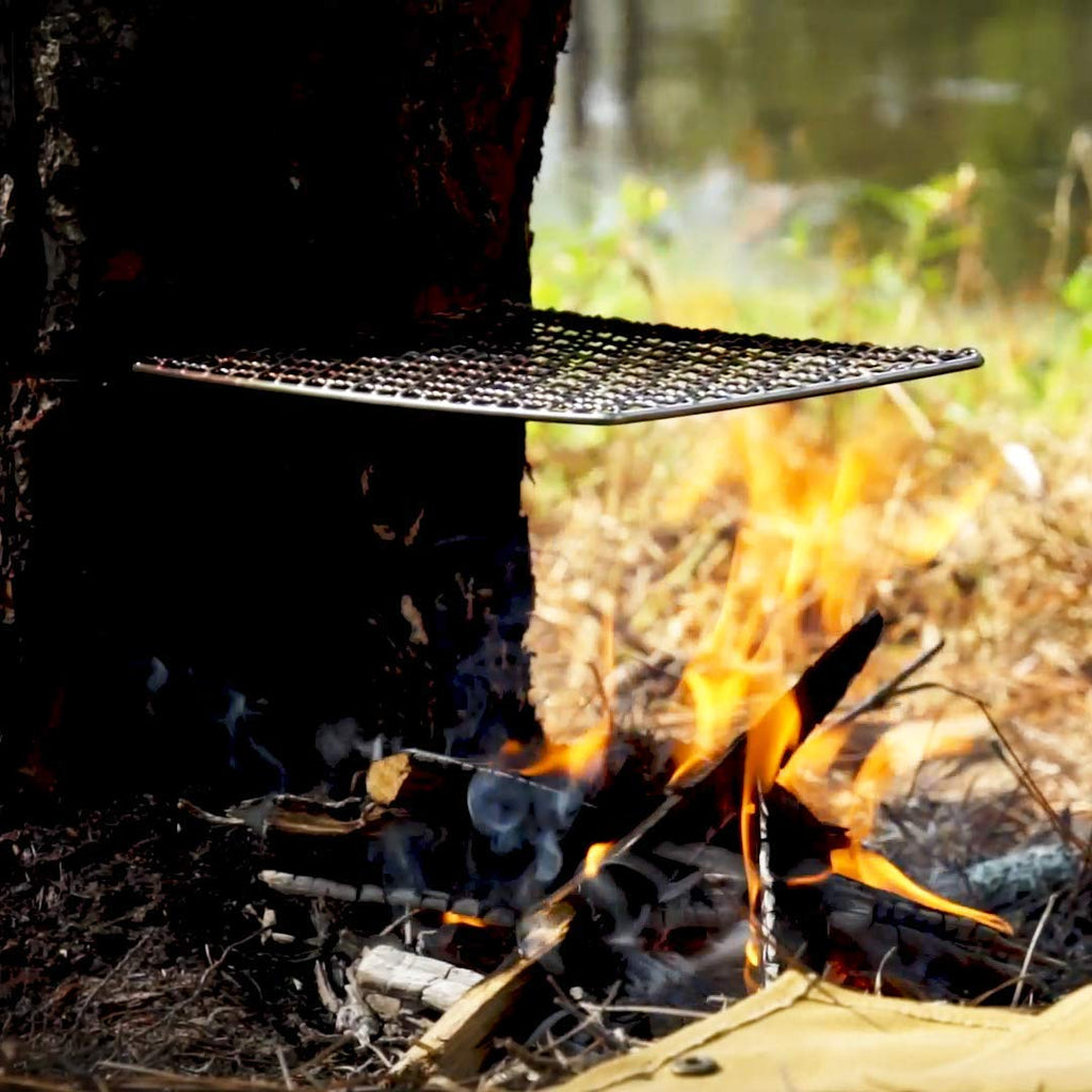 Hellfire Bushcraft Grill Stainless Steel Campfire Cooking Grate (2-Pack) Portable Camping Grate For Fire Cooking Bbq - Canvas Ca