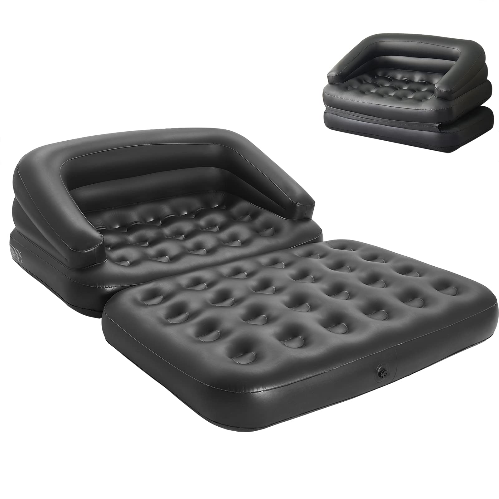 Dimar Garden Inflatable Couch Blow Up Mattress,Outdoor Air Sofa Bed For Camping, Full Size