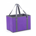 VISTORA Foldable Shopping Basket Easy to Clean Nonwoven Tote Basket Large Capacity Reusable Grocery Tote, Purple|Home & Garden |