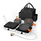 Hisencn Portable Camping Stove, 2 Burner Foldable Camp Stove, 20000 Btu Folding Gas Stove, Portable Propane Stove With Carry Bag