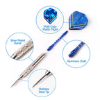 Gse 12 Pcs Of 24 Grams Steel Tip Darts, Professional Darts Metal Tip Set, Metal Darts For Dartboard With Extra Flights, Dart Sha