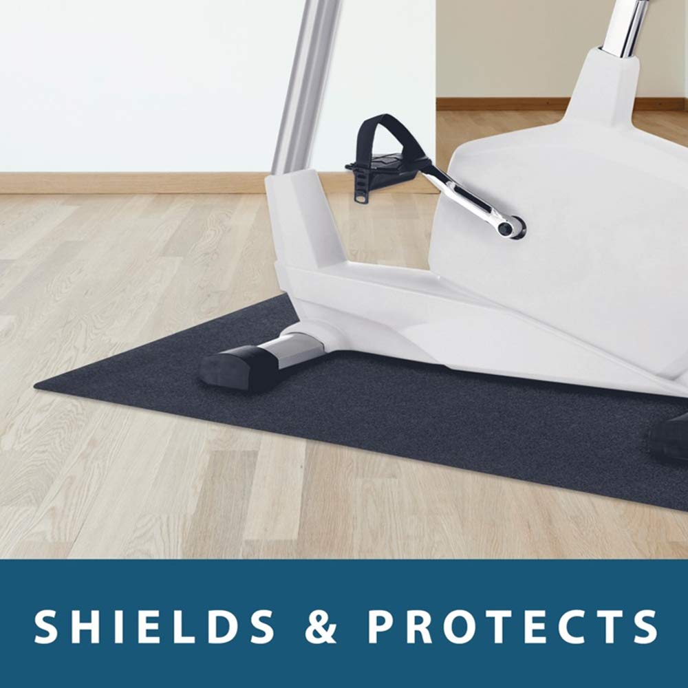 Motiontex Exercise Equipment Mat For Under Stationary Bike, Spin Bike, Exercise Bike, Treadmill, Fitness Equipment, Home Gym Flo
