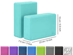 Exerz Yoga Blocks 2Pcs Gym Bricks High Density Eva Foam 9 X 6 X 3 Inches