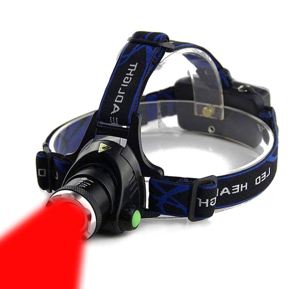 AuKvi Red Light Headlamp, 3 Mode LED Headlamp, Zoomable Red Headlamp for Astronomy, Aviation, Night Observation