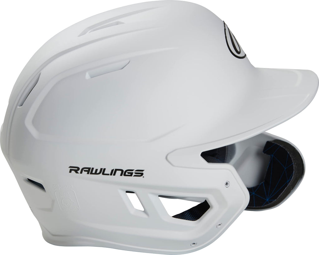 Rawlings 2022 Mach 1-Tone Matte Baseball Batting Helmet W/Rhb Adjext, Senior, Matte White