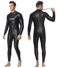 REALON Men Women CR Triathlon Wetsuit 3mm Smoothskin Neoprene Full Wet Suits Back Zipper Cold Water Keep Warm for Surfing Snorke