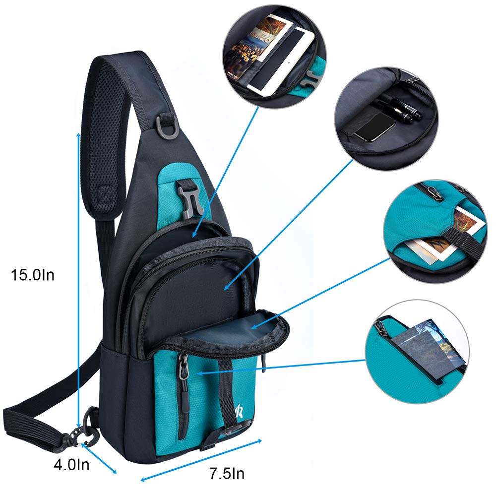 Y&R Direct Sling Bag Sling Backpack,Shoulder Chest Crossbody Bag Purse Nylon Lightweight Multicolor Small Daypack Outdoor Hiking