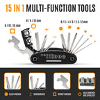 Epessa Bike Tools Bag With Bike Repair Tool Kits Includs Emergency Chain Repair Tool Set Multi Screw Tool Set, Glue-Less Tire Pa